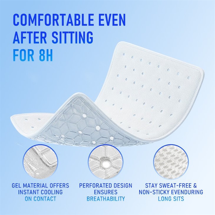 Breathable Gel Cooling Cushion: Sweat-Free, Non-Slip & Waterproof TPU Pad for Long Sitting Breathable Gel Cooling Cushion: Sweat-Free, Non-Slip & Waterproof TPU Pad for Long Sitting